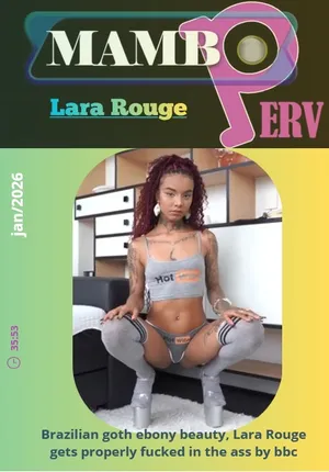 Brazilian goth ebony beauty, Lara Rouge gets properly fucked in the ass by bbc 